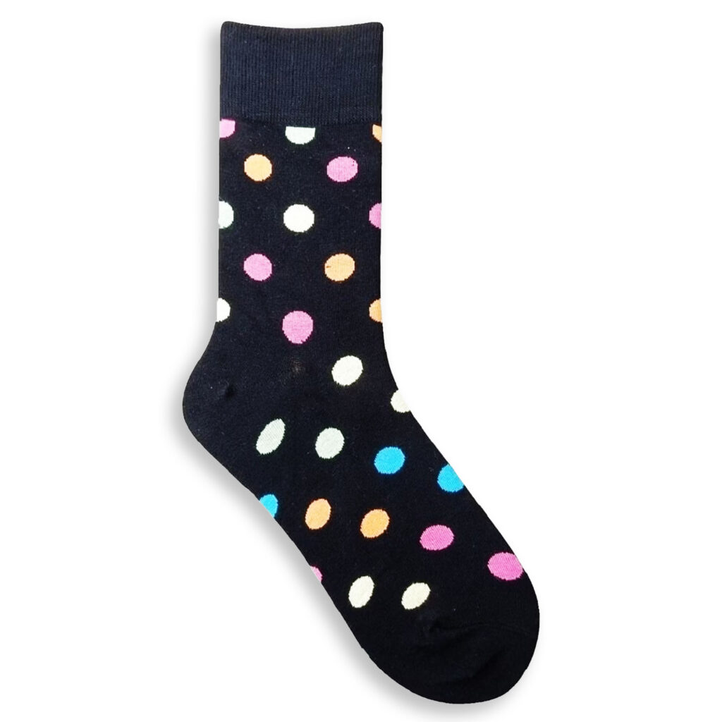 Farbige Punkte Socken