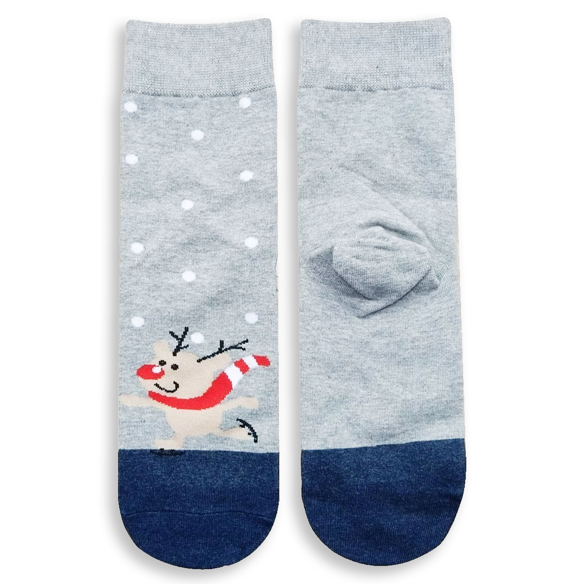 Hirsch mit Schlittschuh Socken