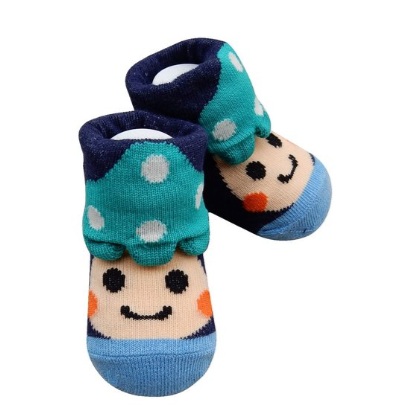 Baby Pilz Socken, blau(0–1 Jahr)
